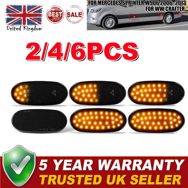FOR 0618 MERCEDES Benz Sprinter W906 VW Crafter Smoked LED Side Marker Light £13.89 PicClick UK