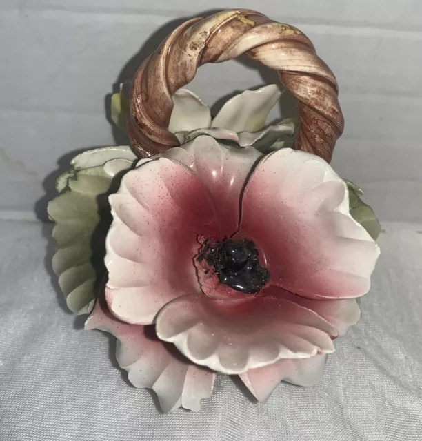 Capodimonte Small Flower Basket Porcelain Made in Italy