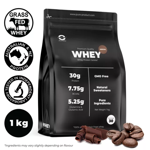 1Kg Whey Protein Isolate Powder  Mocha