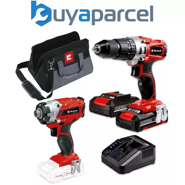 Einhell Power X-Change 18v Twin Pack - 18v Cordless Combi Drill + Impact Driver