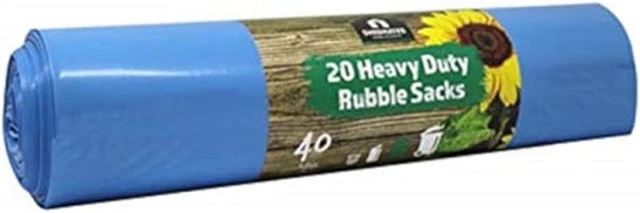 Shedmates BBRS1 40 litros ultra fuertes residuos de jardín bolsas de basura azul 1 x