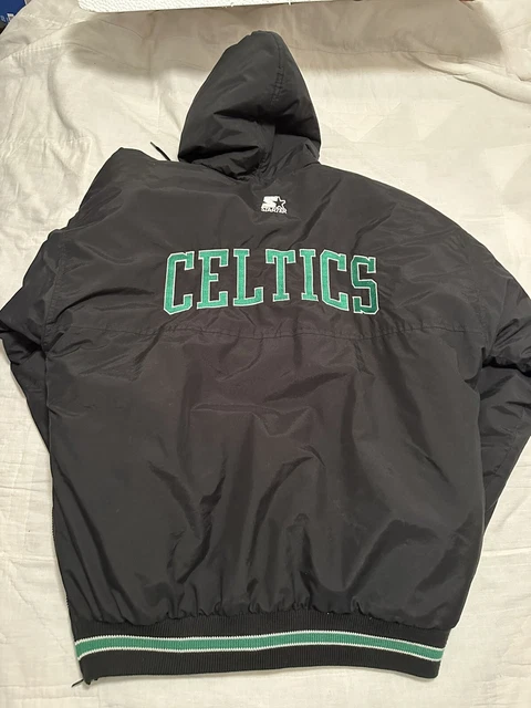 Boston Celtics Starter Jacket Large Black Bird Pierce Tatum Brown NR Boston Celtics Starter Jacket Large Black Bird Pierce Tatum Brown NR