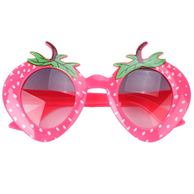 Occhiali da sole a forma di fragola Luau occhiali da sole divertenti frutta per bambini