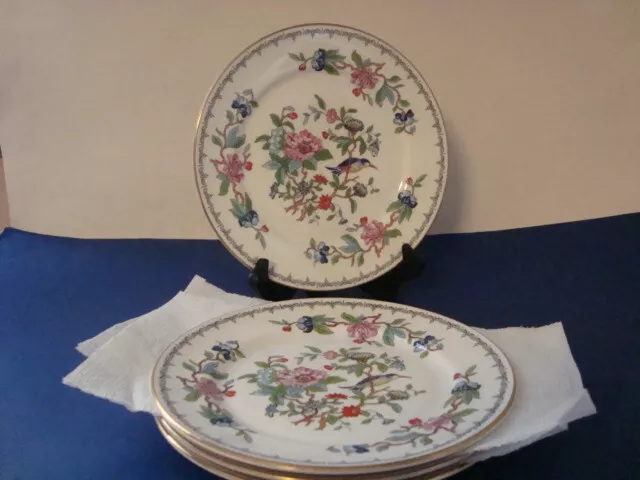 Aynsley Fine Bone China Pembroke Set of 4 Salad Plates 8 1/4 Made In England EUC