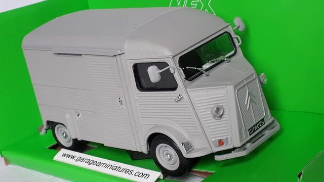 Modèle Réduit Citroën Type H Gris 1962 - Hachette 1/24, Neuf En Boîte