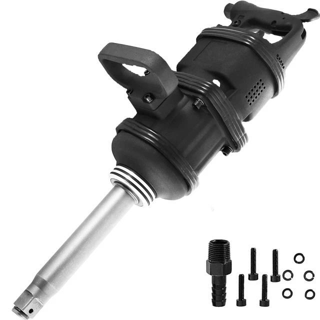 1" Drive Air Impact Wrench 3540 ft.lbs Max Torque 8" Long Shank 6 levels Speed