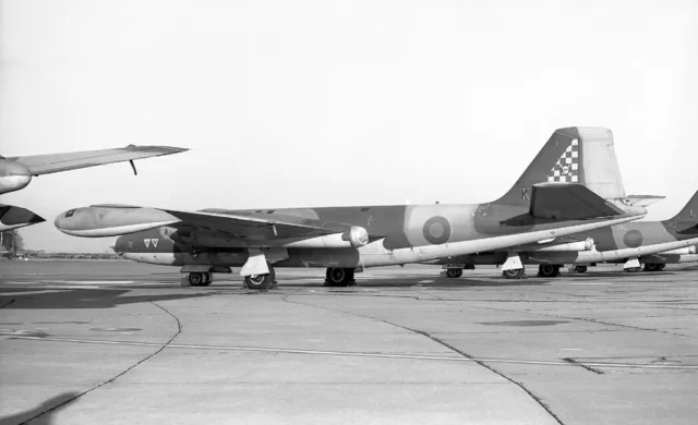100 Sqn, Canberra B.2, WJ678 'K' at RAF Marham, 1 Jan 1980 - original B&W neg