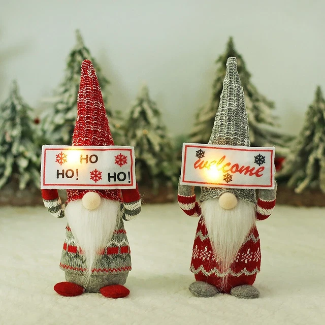 de Noël Décorations de Noël Poupée sans visage Allumer la lumière jusqu'à signe