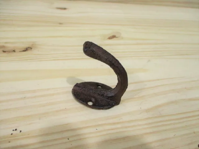 25 Small Rustic Coat Hooks Cast Iron Wall Mount Hat Hook Towel Cap Dog Leash Key 7
