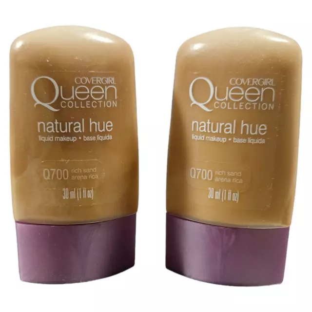 2 pack CoverGirl Queen Collection Natural Hue Liquid Makeup #Q700 Rich Sand