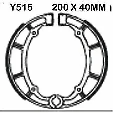 YAMAHA XV 535/535 S Virago 1995-2003 EBC Rear Brake Shoes Y515