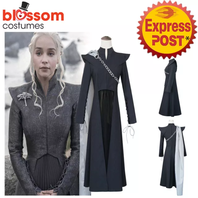 K830 Game of Thrones Daenerys Targaryen Yunkai Season 7 Gown GOT Cosplay Costume