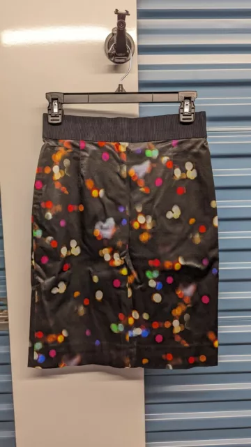 Milly Faded Lights Print Exposed Back Zip Pencil Skirt Size 4