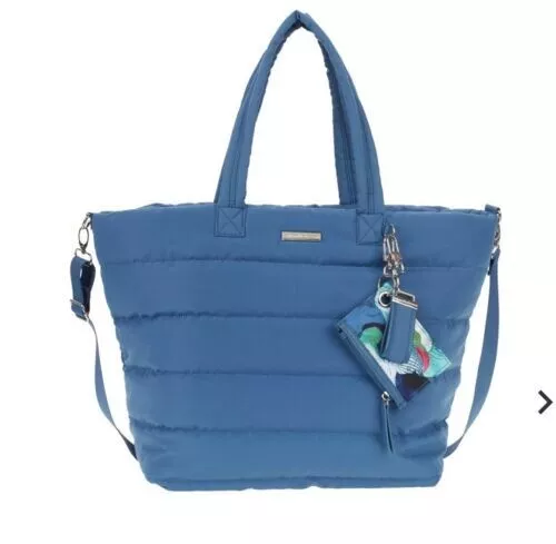 Samantha Brown To-Go Quilted Crossbody Tote Blue