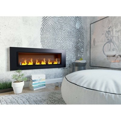 acciaio INOX spazzolato Camera di combustione a bioetanolo da 45 cm di larghezza Muenkel Design Safety Burner 600 Bruciatore manuale 