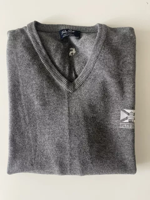 Peter Scott Golf Men’s L/S Pullover Sweater Jumper Turnberry 44” Chest Grey Vgc