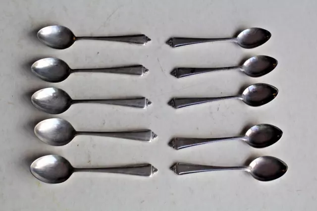 Vintage Lot of 8 Rodd & Apex Art Nouveau Design Spoons EPNS A1 Sugar Teaspoons