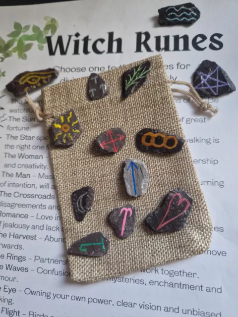 Witch Runes Custom Made With Casting Instructions/ Divinations