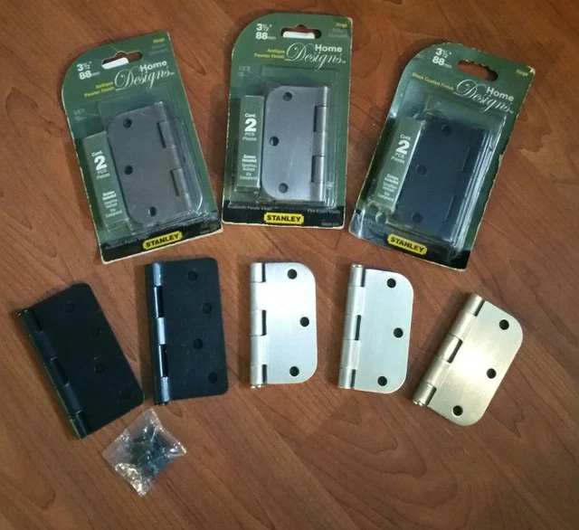 Lot of 11 Various Hinges Stanley National Hardware V8033 3-1/2" Door Hinge