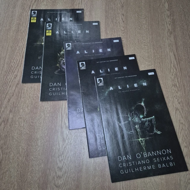 ALIEN THE ORIGINAL Screenplay, Dark Horse Comics, Complete #1-#5, Hard ...