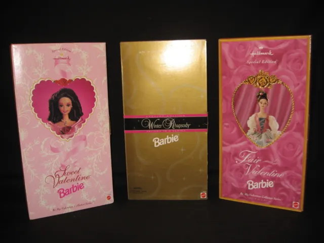 Barbie Special Editions Winter Rhapsody, Fair Valentine, Sweet Valentine