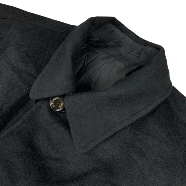 Ermenegildo Zegna Men's Wool/Cashmere Reversible Trench Coat Black • Italy • XL