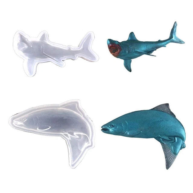 Shark Keychain Epoxy Resin Mold DIY Salmon Key Pendant A6 Pendant Stereo P8E2