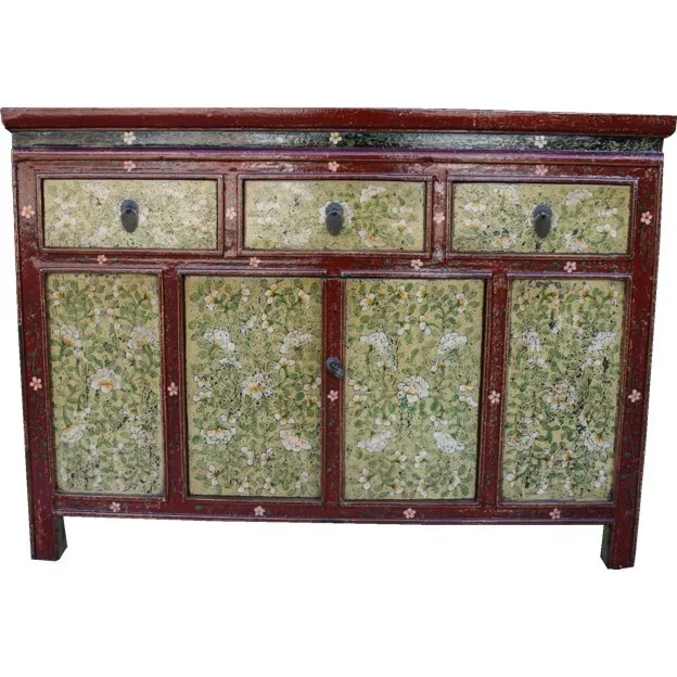 Original Painted Tibetan Sideboard Cabinet (29-039)
