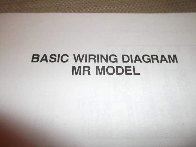 MACK MR MODEL Truck Basic Wiring Electrical Schematic Diagram Manual