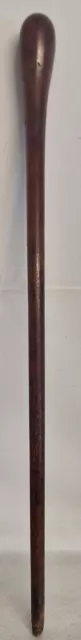 Vintage Polished & Shaped Heavy Wooden Walking Stick