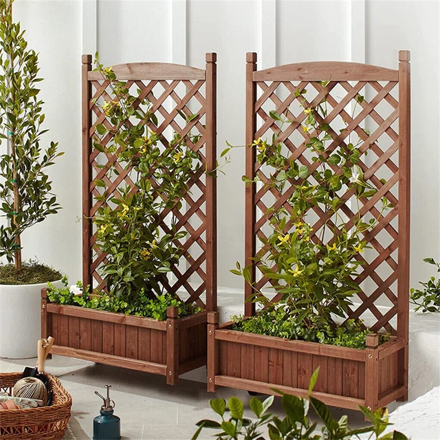 PFLANZKASTEN BLUMENTOPF RANKGITTER Gartenspalier Pflanzkübel für Balkon