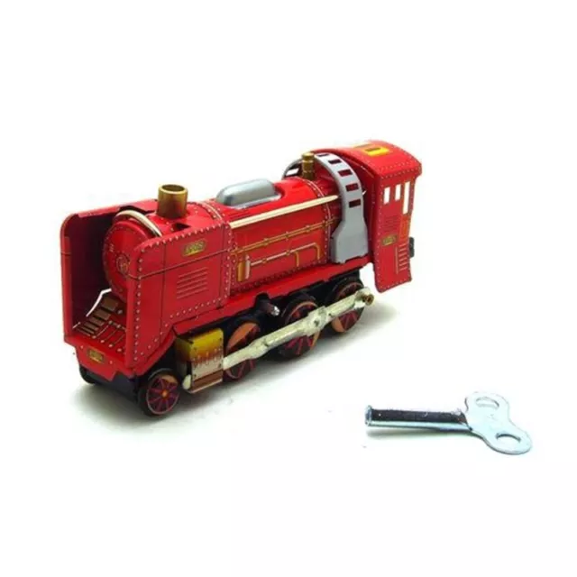 Adult Collection Retro Wind Up Train Toy Metal Tin Running Mechanical Toy