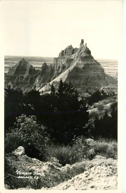 c1930s Vampire Peak, Badlands, South Dakota Real Photo Postcard/RPPC