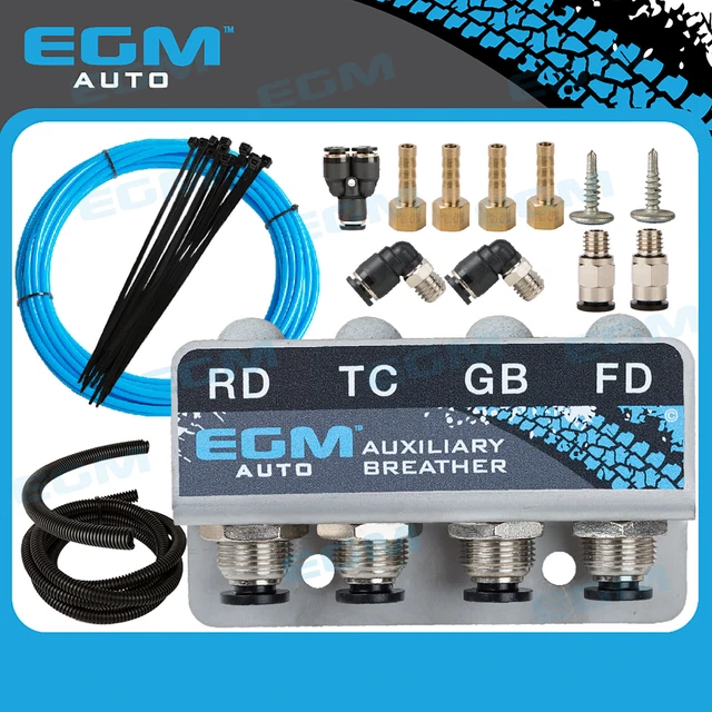 EGM DIFF BREATHER Kit 4 Port For Ford Ranger Pj Pk Ute Blue EUR 34,62