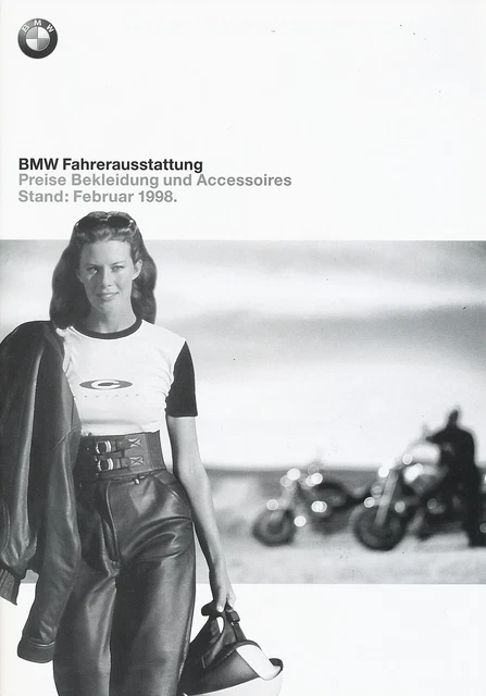 BMW Fahrerausstattung Preisliste 1998 2/98 D Motorrad Helme Jacken Hose Preise