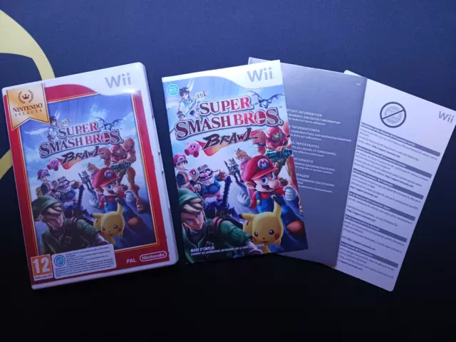 [Boite vide + notice] Super Smash Bros Brawl pour Nintendo Wii (Pas de jeu)