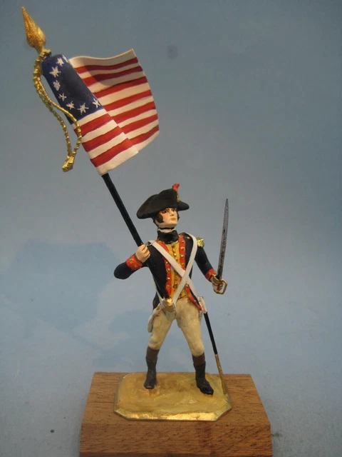 PLOMB FIGURINES D ARTISTES 60mm - SUR BASE?- PORTE-DRAPEAU SUDISTE