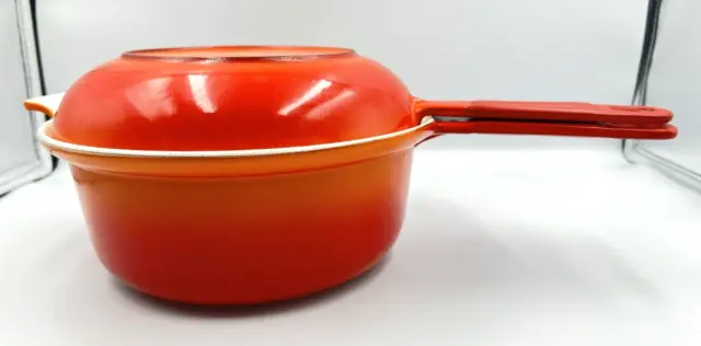 Descoware Belgium 2 Pc Saucepan And Skillet Flame Enameled Cast Iron