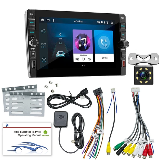 CAR STEREO PLAYER Double DIN Bluetooth Radio GPS Navigation With Rear