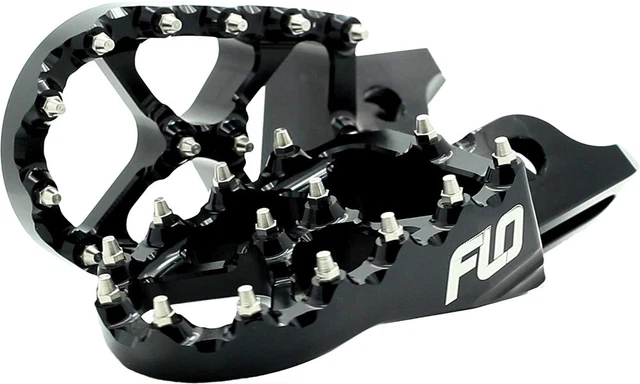 Flo Pro Series Footpegs Driver Foot Pegs Pair Black Honda CR250R 2004-2008