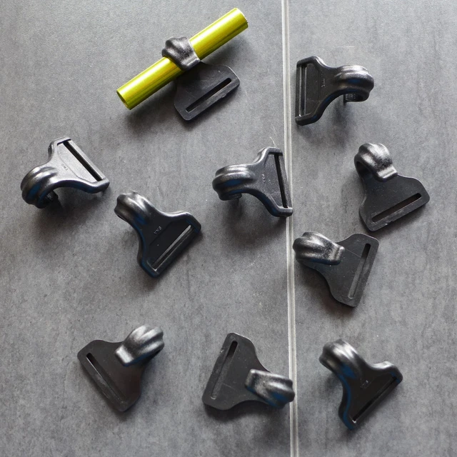 Tent Pole Clips - Superior Quality - Up to 9mm Poles - Camping Tent - Pack of 10