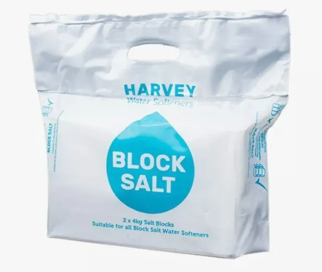 CBP7 Harvey bloque sal para ablandador de agua 2x4 kg adecuado para todos los ablandadores de agua