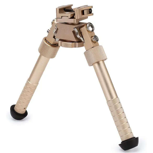 Rifle Bipod CNC QD Tactical Picatinny Rail 4-9" Bipod Flat Adjustable Sand Color