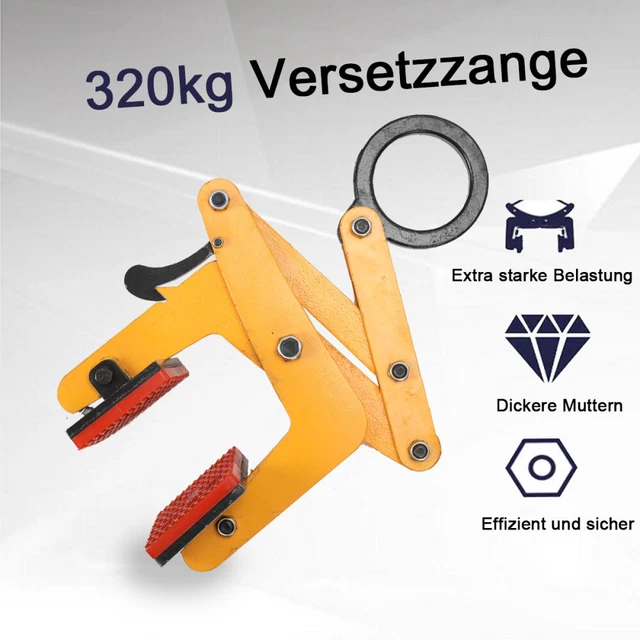 Versetzzange Bordsteinversetzzange Steingreifer Klinkergreifer Steinzange 320kg