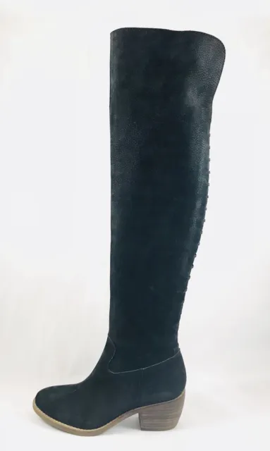 Lucky Brand Khlonn Womens Round Toe Leather Black Over the Knee Boot Size 6 3