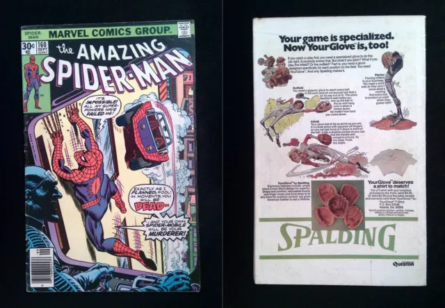 Amazing Spider-Man #160  MARVEL Comics 1976 FN NEWSSTAND
