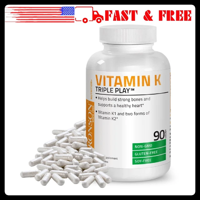 BRONSON VITAMIN K Triple Play (Vitamin K2 MK7 / Vitamin K2 MK4