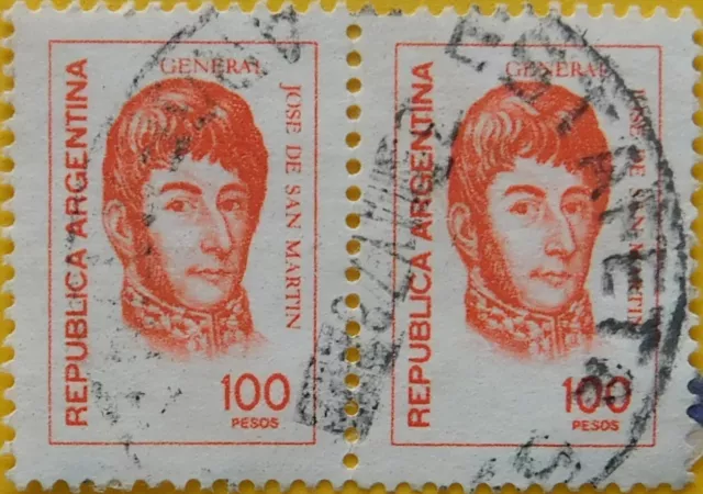 José de San Martin General Stamp - Argentina 1977, 100 pesos