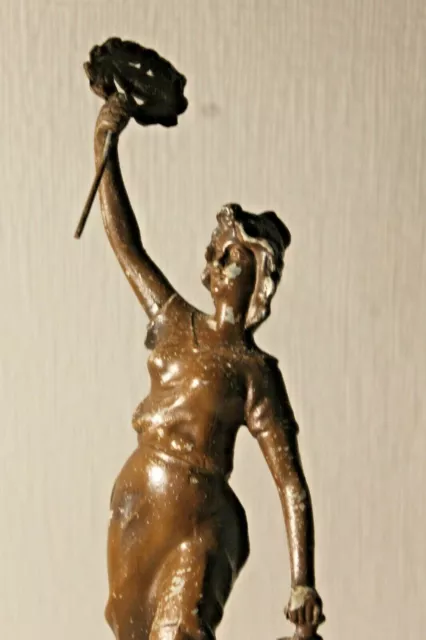 Bronzed Spelter Statuette Of The French Industry Marianne Figurine  776465 2