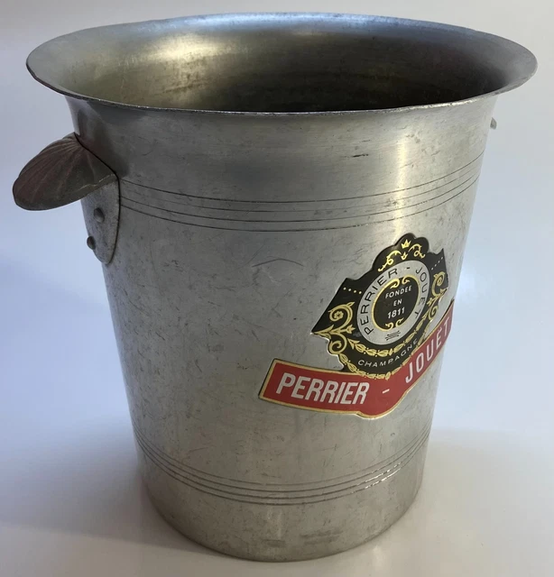 Seau à Champagne Signé Perrier – Argit, Aluminium, Art Nouveau, Made In France